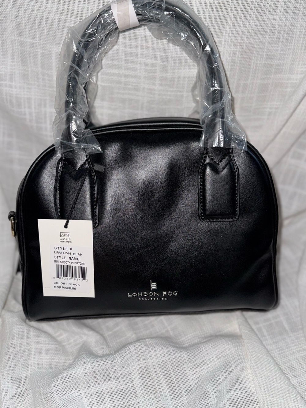 London Fog Black Dome-Style Satchel
